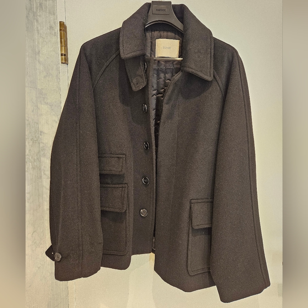 Woolrich Balmacan Overfit Half Coat_Black